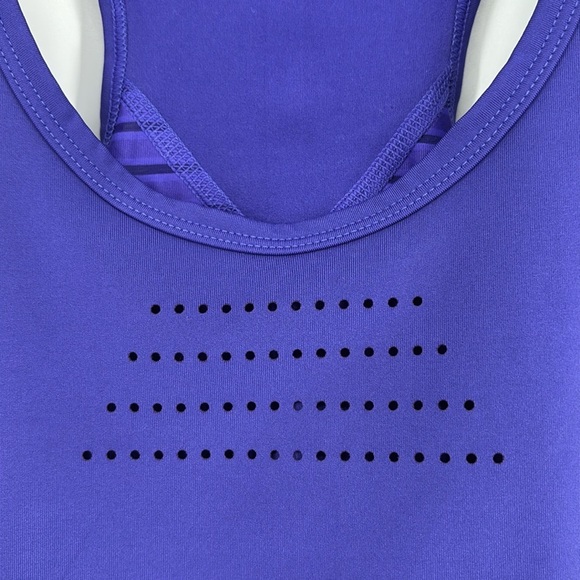 GymShark Dry Crossback Crop Racerback Tank Women’s Size Medium in Purple - Picture 4 of 9